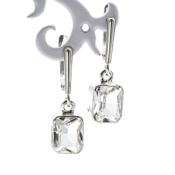 Серьги горный хрусталь 9*11мм арт. мч355004