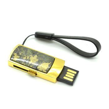 Флеш карта с камнем пирит, 32GB. 40*20*8мм. арт. 3720065