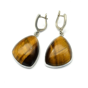 Серьги из тигрового глаза 