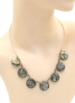 Колье из пирита, 48см. арт. 133-685005..