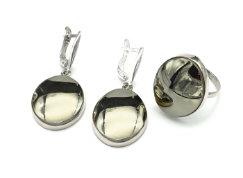 Кольцо и серьги пирит, размер-18,5 арт. м185031-18,5....
