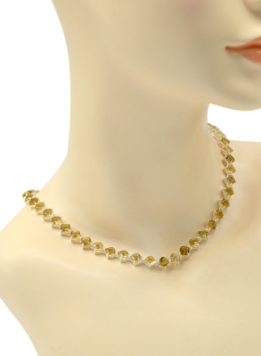 Колье С925 с цитрином, 44см, 33,4г арт. с625007