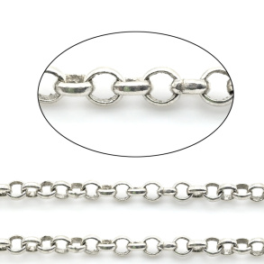 Цепочка серебряная для украшений, звено 2*2мм, С925, 50см арт. СбФ35908