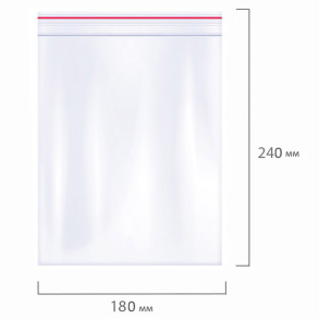 Пакет ZIP LOCK 180*240мм особо прочный, упаковка 100шт. арт. ТЦ096...