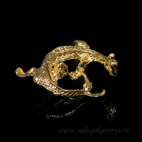 Ящерка с короной, 28*23*12мм.силумин цв.золото. 4,4гр арт. 958601к