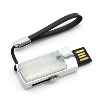 Подарочная USB флешка на 32GB с кахолонгом, серебристая арт. 3720068