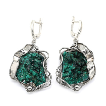 Серьги с диоптазом 29*34мм. арт. ни365500