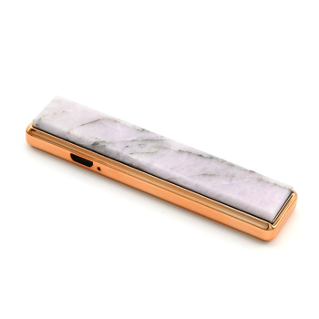 Зажигалка электронная с зарядкой USB, камень Кунцит арт. 3401100аи