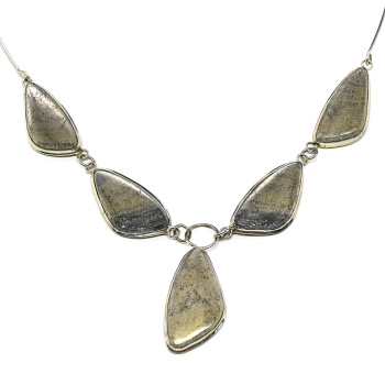 Колье пирит, 51,5см. арт. 133-685010