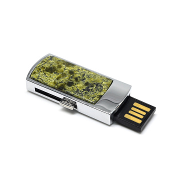 Сувенирная флеш карта USB на 58GB с камнем змеевик арт. 1314746