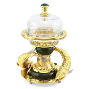 Икорница из нефрита 