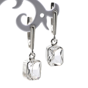 Серьги горный хрусталь 9*11мм арт. мч355008