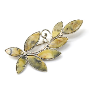 Брошь офиокальцит 