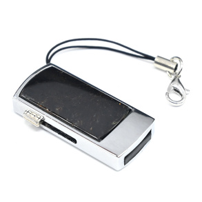 Сувенирная флеш карта USB на 32GB с астрофиллитом, серебристая арт. 3720063
