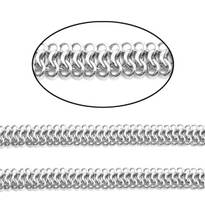 Цепочка для рукоделия, ширина 14мм, цв.серебристый, 50см арт. ФЦ423