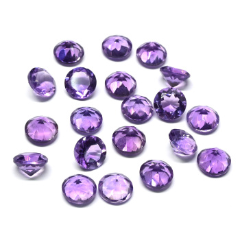 Кабошон из аметиста круг гр.8мм, 2ct арт. ап03010