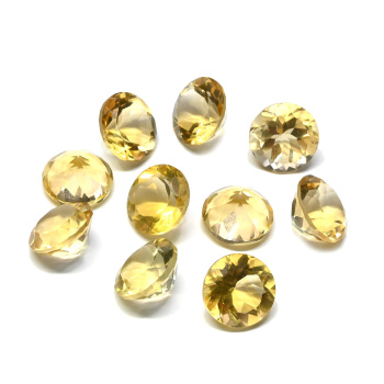 Кабошон из цитрина круг гр.10мм, 3,4ct арт. ап25009