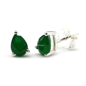 Серьги С925 с хризопразом 6*8мм, 1,8г арт. с330004