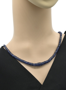Бусы из Сапфира огранка, 49см, 34г арт. К13013