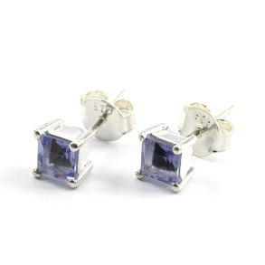 Пусеты С925 с фианитами 6мм, 1,9г арт. с315003