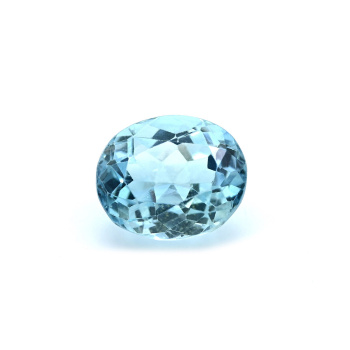 Кабошон из голубого топаза овал гр.10*12мм, 6,3ct арт. ап01014