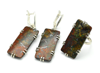 Кольцо и серьги заринит, размер-18 арт. м153801-18