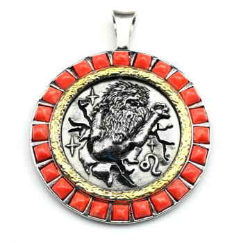 Кулон С 925 с кораллом (имитация) 