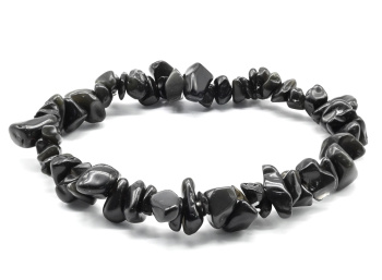 Браслет из крошки обсидиана, 17см арт. 2564570
