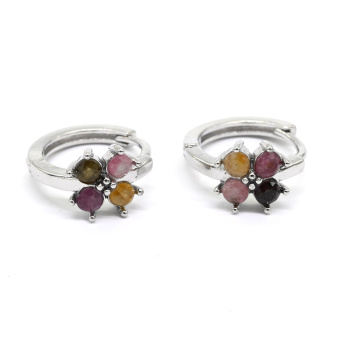 Серьги С925 с турмалином 2*16мм, 2,9г арт. с309028