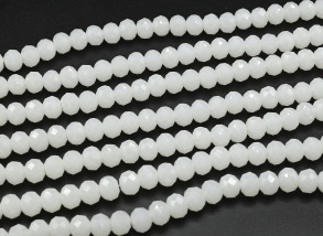 Бусины из циркона рондель гр.10мм цв.хрусталь матовый, 53см, 67 бусин арт. Б64622......