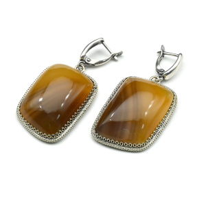 Серьги сердолик 24*34мм арт. вз323011