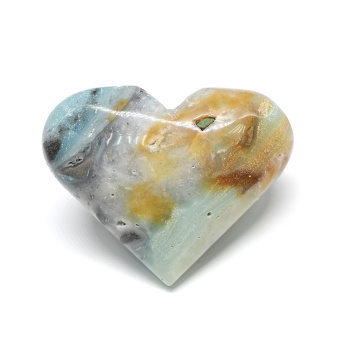 Сердце из амазонита 62*49*23мм, 82г арт. 2055124