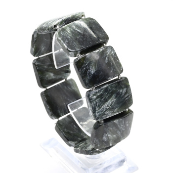 Браслет из Серафинита прямоугольник 26*17мм, 66г арт. К44009вм