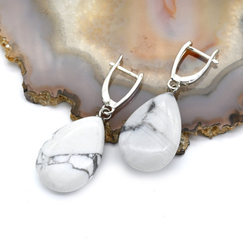 Серьги Капли из кахолонга 16*24мм, 9,2г  арт. 11619152