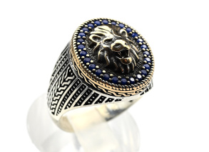 Кольцо мужское С925 с фианитами, размер 20, 12,8г арт. с115507-20