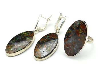 Кольцо и серьги заринит, размер-18 арт. м153803-18