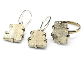 Кольцо и серьги с пиритом, размер-18 арт. м185010-18