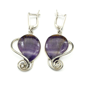 Серьги из флюорита 23*30мм. арт. м368001...