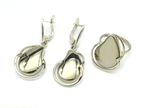 Кольцо и серьги пирит, размер-18 арт. м185100-18.