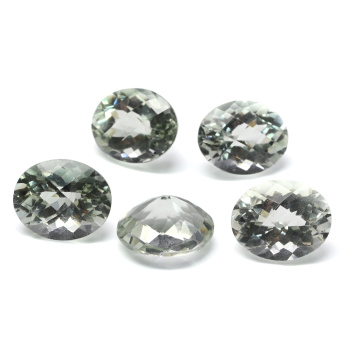 Кабошон из аметиста зеленого овал гр.9*11мм, 3,4ct арт. ап03515