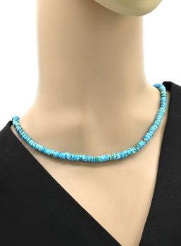 Бусы из Бирюзы диск 5мм, 43см, 19,8г арт. К26002