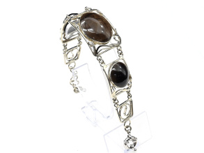Браслет с морионом, 16,5см. арт. м589001