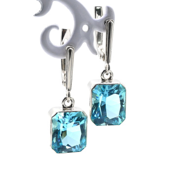 Серьги фианит 11*13мм арт. мч315007..