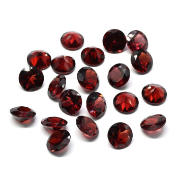 Кабошон из граната круг гр.8мм, 2ct арт. ап10006