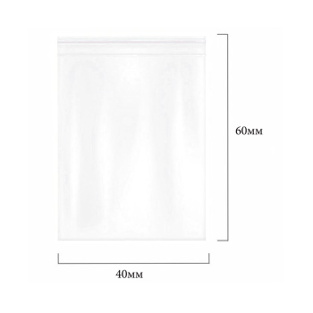 Пакет ZIP LOCK 40*60мм 45мкм, упаковка 500шт. арт. ТЦ1002-1