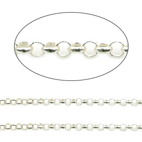 Цепочка из серебра для украшений, звено 1,8*1,8мм, С925, 50см арт. СбФ35904