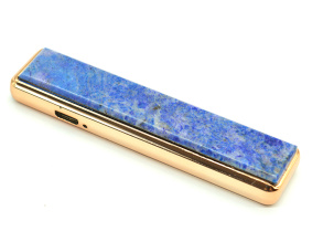Зажигалка USB с накладкой из лазурита 86*20*10мм арт. 3401556аи