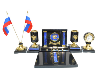 Письменный прибор из лазурита 