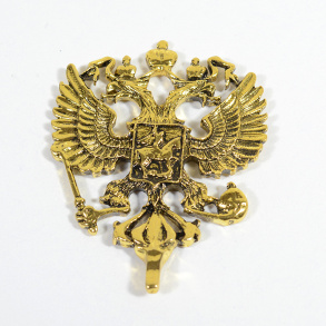 Герб двухсторонний из легкосплава цв.бронза, 34*37мм. арт. 957854