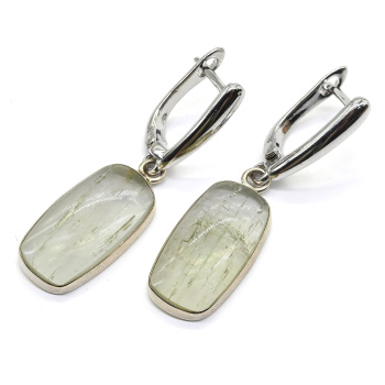 Серьги гелиодор (берилл) 11*19 мм. арт. м349300